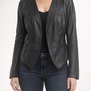 Dynamite Black Leather Jacket for Women